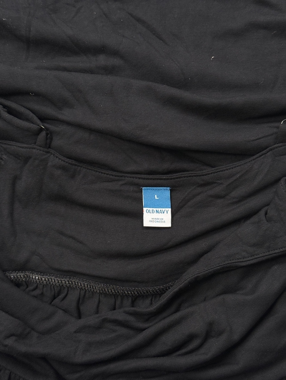 Old Navy Black Maxi Dress 2000s Minimalist Feminine - Womens L - Picture 3 of 3